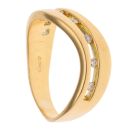18ct Yellow Gold 0.15ct Brilliant Cut Diamond Wave Ring