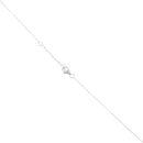 Silver Cubic Zirconia Cluster Square Pendant and Chain 16" by Icesia