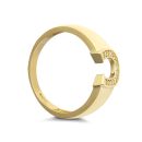 9ct Yellow Gold Cubic Zirconia Horseshoe Ring
