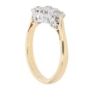 18ct Yellow Gold 0.20ct Old Cut Diamond Trilogy Ring
