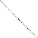 9ct Yellow And White Gold Figaro Chain 18"