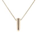 9ct Yellow Gold Bullet Pendant and Belcher Chain 22"