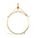 9ct Yellow Gold Half Sovereign Pendant Mount - Scroll Top