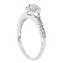 9ct White Gold 0.19ct Brilliant Cut Diamond Cluster Ring