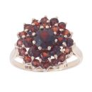 9ct Yellow Gold Garnet Cluster Ring