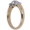 18ct Yellow Gold 1.00ct Brilliant Cut Diamond Trilogy Ring