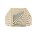 14ct Yellow Gold Patterned Signet Ring