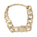 9ct Yellow Gold Textured Curb I.D Bracelet 8"