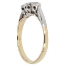 18ct Yellow Gold 0.10ct Diamond Trilogy Ring
