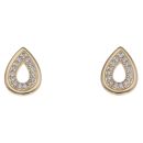 925 Sterling Silver Gold Plated Teardrop Stud Earrings