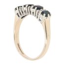 9ct Yellow Gold 0.10ct Diamond And Sapphire Ring