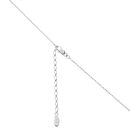 18ct White Gold 0.05ct Diamond Amethyst Pendant And Chain 18"