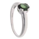 9ct White Gold Green Tourmaline Single Stone Ring