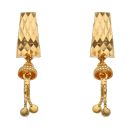 22ct Yellow Gold Diamond Cut Drop Earrings