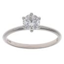 9ct White Gold 0.80ct Brilliant Cut Diamond Solitaire Ring