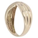 9ct Yellow Gold 0.05ct Diamond Crossover Ring