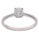 9ct White Gold 0.50ct Brilliant Cut Diamond Solitaire Ring