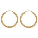 22ct Yellow Gold Dot Grain Hoop Earrings