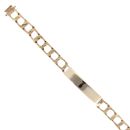 9ct Yellow Gold Patterned I.D Curb Bracelet 8"