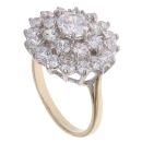 9ct Yellow Gold Cubic Zirconia Cluster Ring