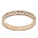 14ct Yellow Gold 0.45ct Brilliant Cut Diamond Half Eternity Ring