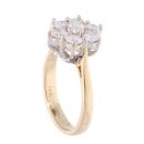 18ct Yellow Gold 1.00ct Diamond Cluster Ring