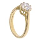 18ct Yellow Gold Cubic Zirconia Single Stone Ring
