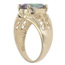 9ct Yellow Gold Mystic Topaz Single Stone Ring