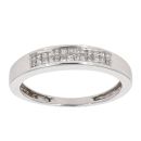 18ct White Gold 0.25ct Diamond Two Row Ring