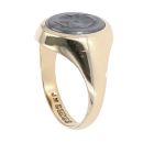 9ct Yellow Gold Hematite Centurion Signet Ring