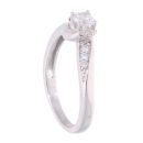 9ct White Gold 0.33ct Diamond Solitaire Twist Ring