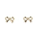9ct Yellow Gold Bow Stud Earrings
