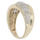 9ct Yellow Gold 0.10ct Diamond Crossover Ring