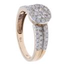 9ct Yellow Gold 0.67ct Diamond Cluster Ring by Anya Belle