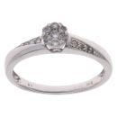 9ct White Gold 0.23ct Diamond Cluster Ring