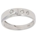 18ct White Gold Cubic Zirconia Buckle Style Ring