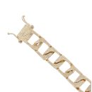 9ct Yellow Gold Patterned Curb ID Bracelet 7.5"