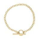 9ct Yellow Gold Belcher And T-Bar Bracelet 7.5"