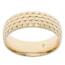 14ct Yellow Gold Textured 7mm Wedding Band