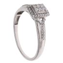 9ct White Gold 0.32ct Brilliant Cut Diamond Cluster Ring