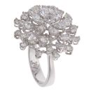 18ct White Gold 3.00ct Brilliant Cut Diamond Cluster Ring