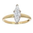 18ct Yellow Gold 0.70ct Marquise Diamond Solitaire Ring