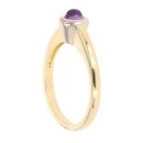 18ct Yellow Gold Single Stone Amethyst Cabochon Ring