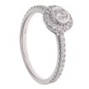 18ct White Gold 0.65ct Brilliant Cut Diamond Cluster Ring