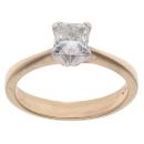 14ct Yellow Gold 0.70ct Princess Cut Diamond Solitaire Ring
