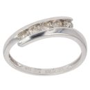 9ct White Gold 0.33ct Brilliant Cut Diamond Five Stone Ring