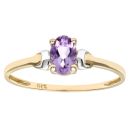 9ct Yellow Gold Amethyst Ring