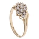 9ct Yellow Gold Cubic Zirconia Cluster Ring