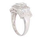 9ct White Gold Cubic Zirconia Cluster Ring