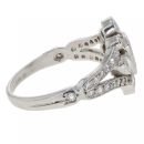 Platinum 0.80cts Diamond And Pink Sapphire Ring